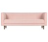 Moderne 3-personers sofa i velour 220 x 82 cm - Lys rosa