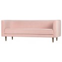 Moderne 3-personers sofa i velour 220 x 82 cm - Kanel