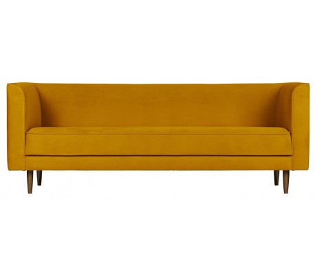 Moderne 3-personers sofa i velour 220 x 82 cm - Lys rosa
