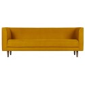 Moderne 3-personers sofa i velour 220 x 82 cm - Lys rosa