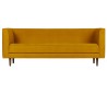 Moderne 3-personers sofa i velour 220 x 82 cm - Okker