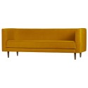 Moderne 3-personers sofa i velour 220 x 82 cm - Lys rosa