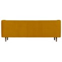 Moderne 3-personers sofa i velour 220 x 82 cm - Lys rosa