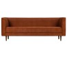 Moderne 3-personers sofa i velour 220 x 82 cm - Rust