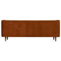 Moderne 3-personers sofa i velour 220 x 82 cm - Okker