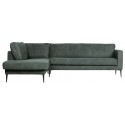 Hjørnesofa højrevendt i polyester 275 x 215 cm - Petrolium