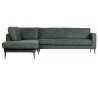 Hjørnesofa venstrevendt i polyester 275 x 215 cm - Petrolium
