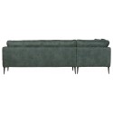Hjørnesofa højrevendt i polyester 275 x 215 cm - Petrolium