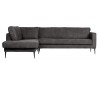Hjørnesofa venstrevendt i polyester 275 x 215 cm - Mørkegrå