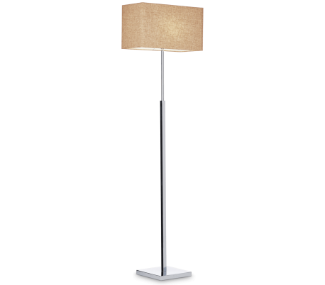 LONDON Gulvlampe i metal og tekstil H174 cm 1 x E27 - Hvid