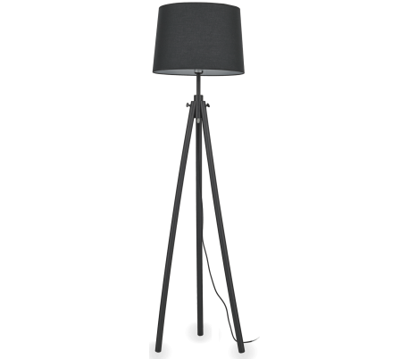 YORK Gulvlampe i træ og tekstil H164 cm 1 x E27 - Hvid