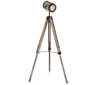 STAGE Gulvlampe i metal H140-205 cm 1 x E27 - Sort/Guld