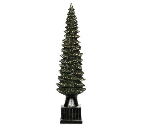 Juletræ i polyresin H23,5 cm - Antik grøn