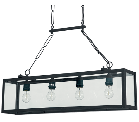 PASHA Loftlampe i glas og metal Ø55 cm 10 x E14 - Guld