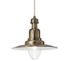 FIORDI Loftlampe i metal Ø40 cm 1 x E27 - Antik messing/Hvid
