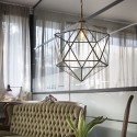 DECA Loftlampe i glas og metal Ø28 cm 1 x E27 - Klar/Antik messing