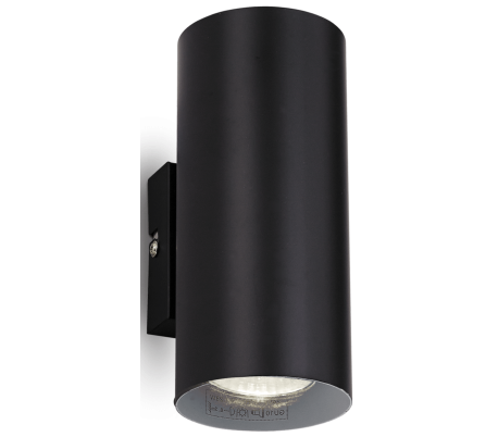 WOODY Væglampe i metal og tekstil H18 cm 1 x G9 - Krom/Hvid