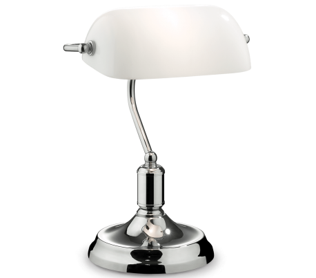 LAWYER Bordlampe i metal og glas H38 cm 1 x E27 - Messing/Grøn