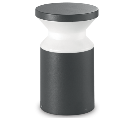 MARTE Bedlampe i aluminium og akryl H80,5 cm 1 x E27 - Antracit/Hvid