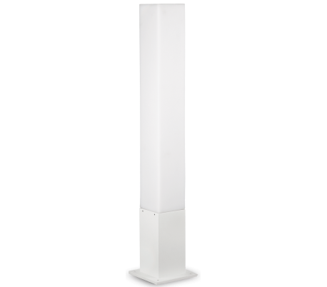 EDO Bedlampe i aluminium og polycarbonat Rund H80 cm 1 x GX53 - Hvid/Hvid