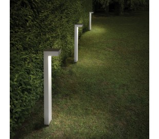 SIRIO Bedlampe i aluminium og glas H80 cm 2 x G9 - Hvid/Klar 2