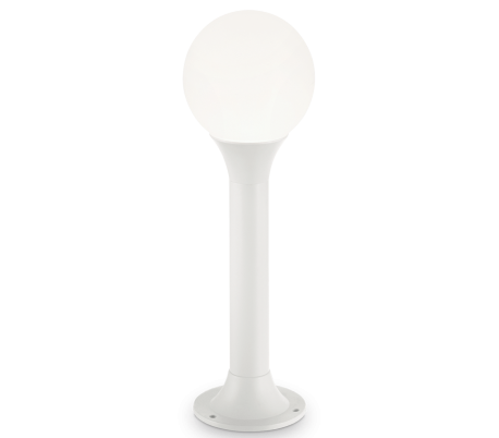 TORRE Bedlampe i aluminium og plast H60 cm 1 x E27 - Hvid/Hvid