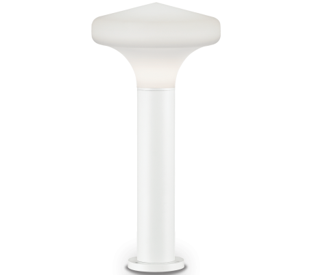 CONCERTO Bedlampe i aluminium og plast H83,5 cm 1 x E27 - Hvid/Hvid