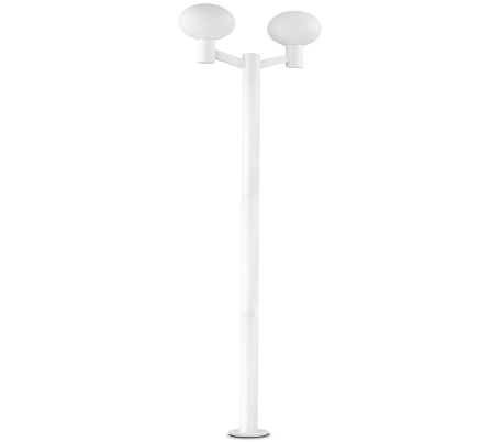 ARMONY Bedlampe i aluminium og plast H78 cm 1 x E27 - Hvid/Hvid