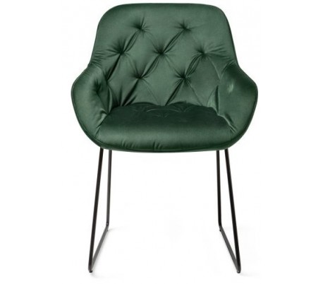 2 x Aira Spisebordsstole H90 cm velour - Sort/Teal