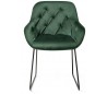 2 x Tara Spisebordsstole H84 cm velour - Sort/Junglegrøn