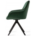2 x Tara Spisebordsstole H84 cm velour - Sort/Junglegrøn
