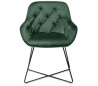 2 x Tara Spisebordsstole H84 cm velour - Sort/Junglegrøn