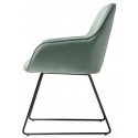 2 x Tara Spisebordsstole H84 cm velour - Sort/Junglegrøn