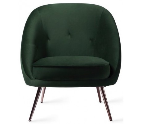 Rebun Lænestol i velour H83 cm - Sort/Mat pink