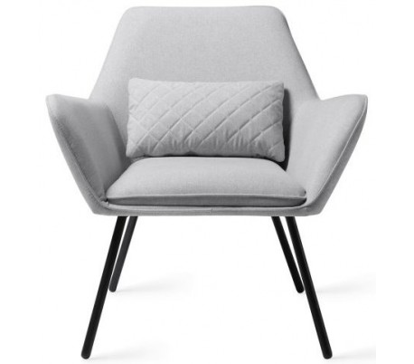 Sanno Lænestol i polyester H80 cm - Sort/Sennepsgul