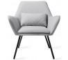 Sanno Lænestol i polyester H80 cm - Sort/Lysegrå