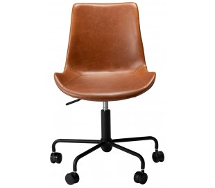 Hype kontorstol i kunstlæder H78-90 cm - Vintage sort 2