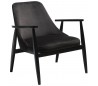 Saga loungestol i velour H73 cm - Meteorit sort