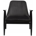 Saga loungestol i kunstlæder H73 cm - Vintage sort