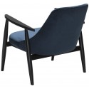 Saga loungestol i velour H73 cm - Meteorit sort