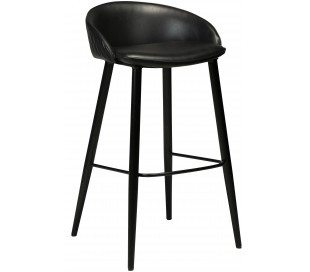 Cloud barstol i kunstlæder H100 cm - Vintage sort