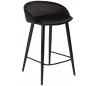 Dual barstol i velour H81 cm - Meteorit sort