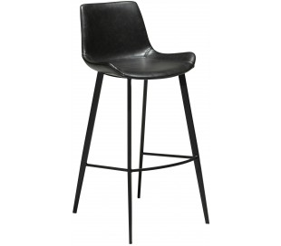 Gaia barstol i kunstlæder H87 cm - Vintage sort