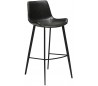 Hype barstol i kunstlæder H101 cm - Vintage sort
