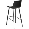 Gaia barstol i kunstlæder H87 cm - Vintage sort