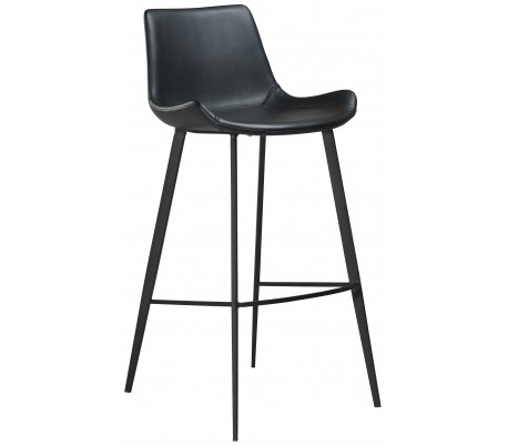 Hype barstol i kunstlæder H101 cm - Vintage sort