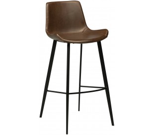 Hype barstol i kunstlæder H101 cm - Vintage grå