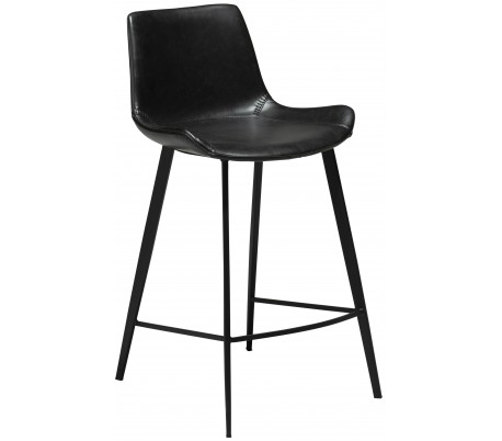 Hype barstol i kunstlæder H101 cm - Vintage sort