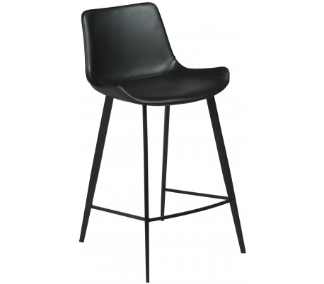 Hype barstol i kunstlæder H91 cm - Vintage sort
