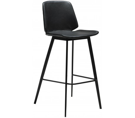 Pitch barstol i kunstlæder H98 cm - Vintage grå